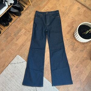 Madewell Dark Blue Flare & Wide Leg Jeans